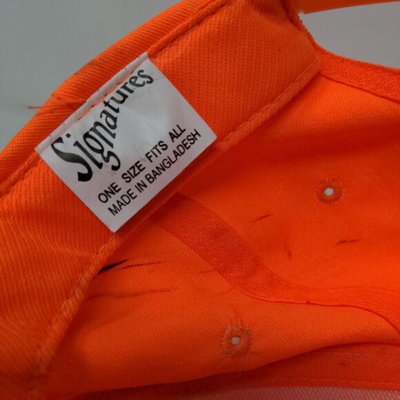 Signatures Men's Snapback Hat Bright Orange Size OSFA Blank Rope - Picture 8 of 8